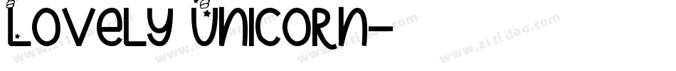 Lovely Unicorn字体转换